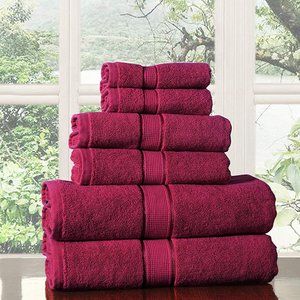 100% Cotton Soft Bath Towels 600 GSM 6 Pack Set